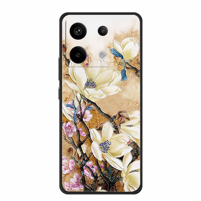 3D Emboss Case For Redmi Note 14S Case 14 S Coque Black Silicone Soft Back Cover For Redmi Note 14 4G 5G Phone Case Note14 Pro