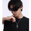 Vintage Ancient Snake Wrapped Cross Ins Retro Europe and America Rap Hip Hop Men and Women Clavicle Chain Stylish Titanium Steel Necklace