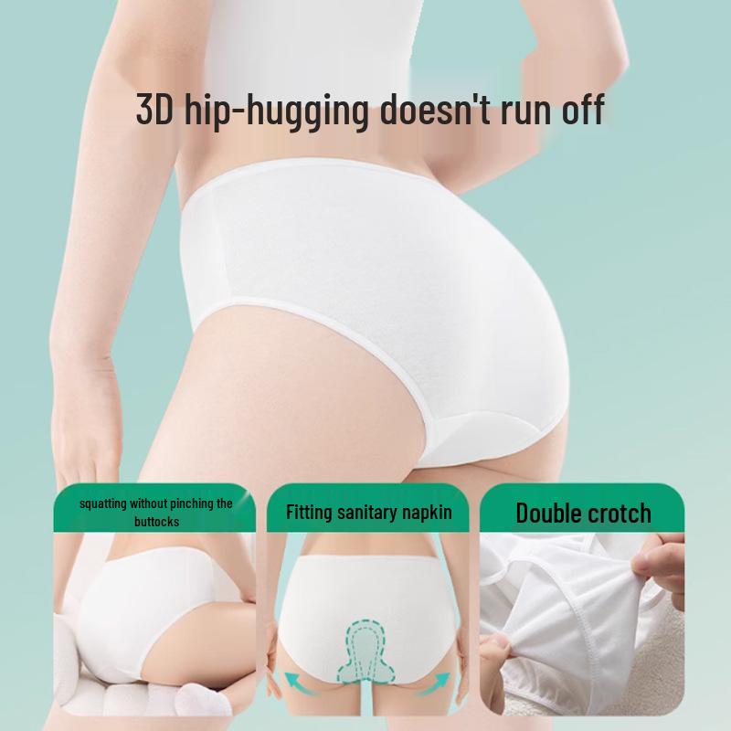 Sterile Cotton Disposable Underwear for Women: Travel, Postpartum, Menstrual & Daily Use