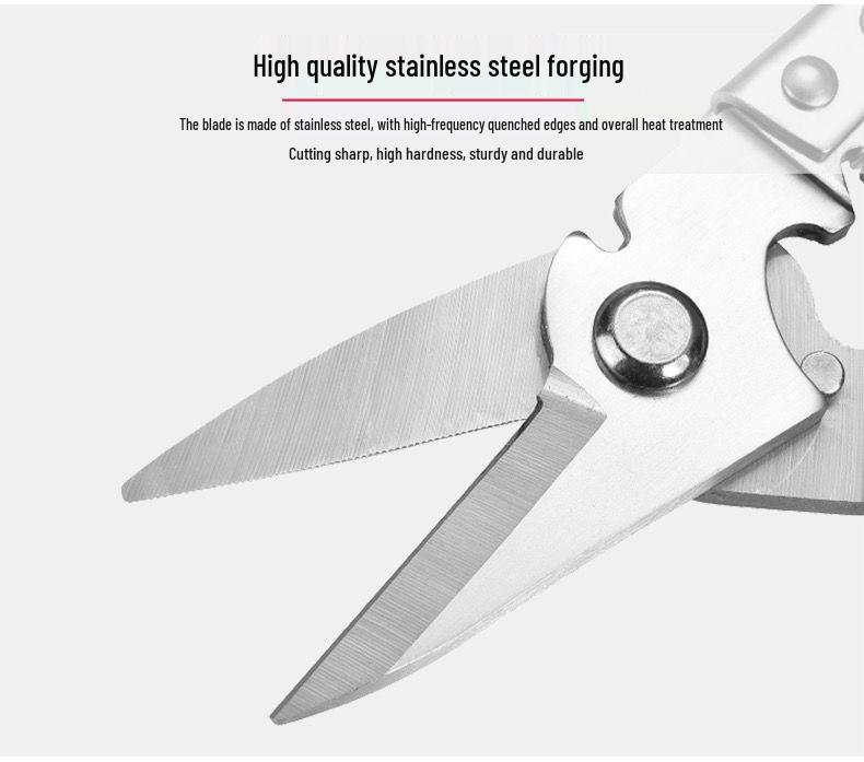 Industrial Tin Snips: Multifunctional Handcraft Scissors & Wire Cutter for Electricians, Metal, and Steel Wire.