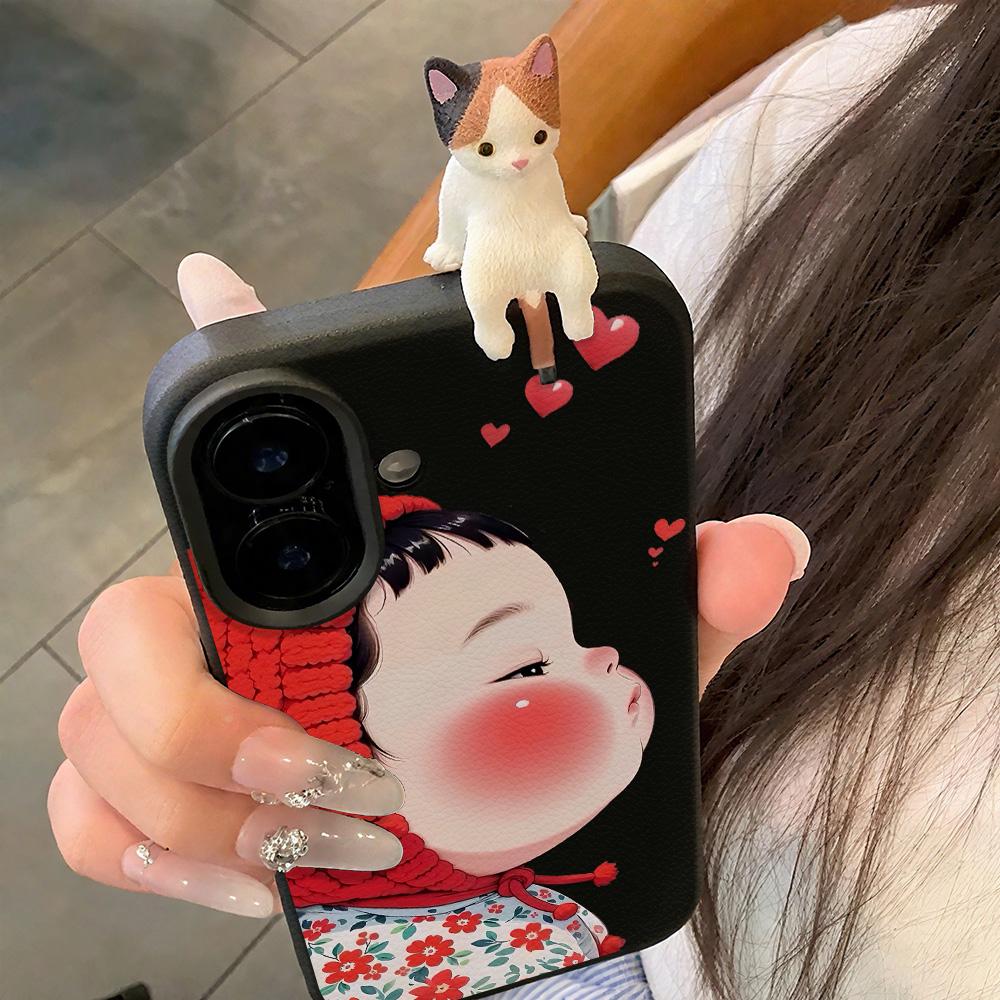 3D Phone Case for iPhone 11 13 17 Pro Max 17 Air Case iPhone 13 15 16 Pro Max 12 14 Pro Max 14 15 Plus Cute 3D Kitten Cartoon Leather