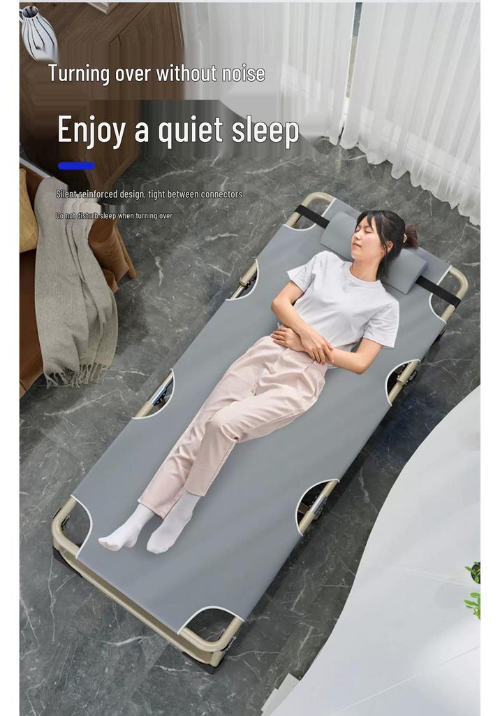 Portable Folding Recliner: Single Bed for Home, Office Nap, Camping, and Multifunctional Use