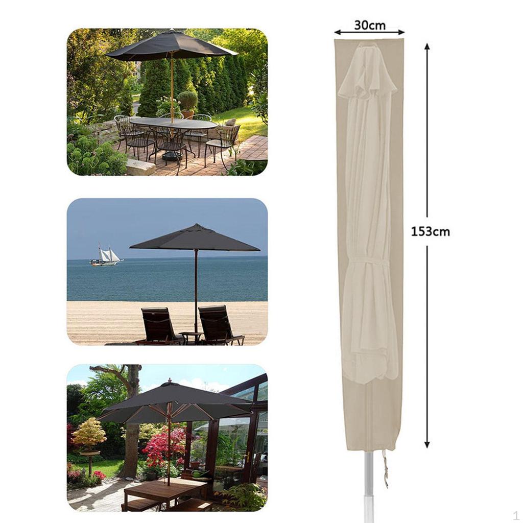 Patio Market Umbrella Canopy Cover Outside Parasol Portable Oxford Cloth Protector Dustproof