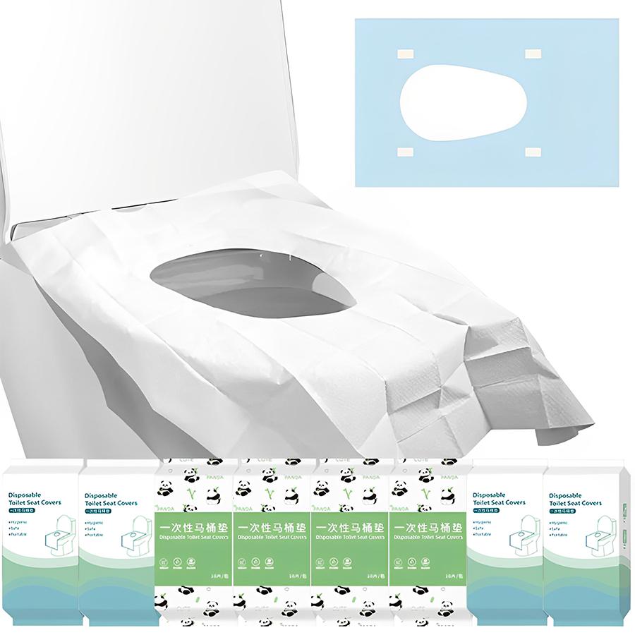 10pcs Disposable Paper Toilet Seat Cushion Outdoor Travel Public Restroom Safety Hygiene Seat Cushion Lightweight Easy to Carry