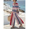 1116 European and American women's leisure vacation style suit Bohemian style suit fashion 1D digital printing
