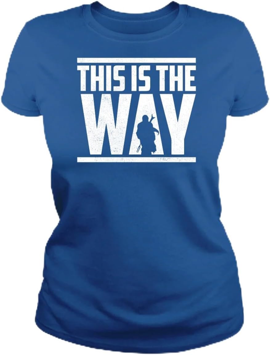 This is The Way Womens T Shirt - Force Dadalorian Cotton Shirt for Women - Short Sleeve Crew Neck Soft Fitted Tees S разноцветный