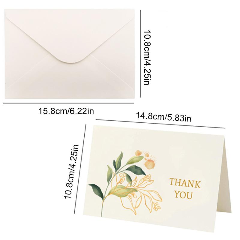 6pcs/set Teacher's Day Greeting Card Set Includes A Simple White Envelope And A Thank-you Card