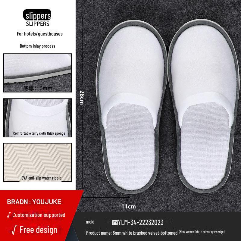 Disposable Non-Slip Slippers for Hotels, Homestays, and Spas