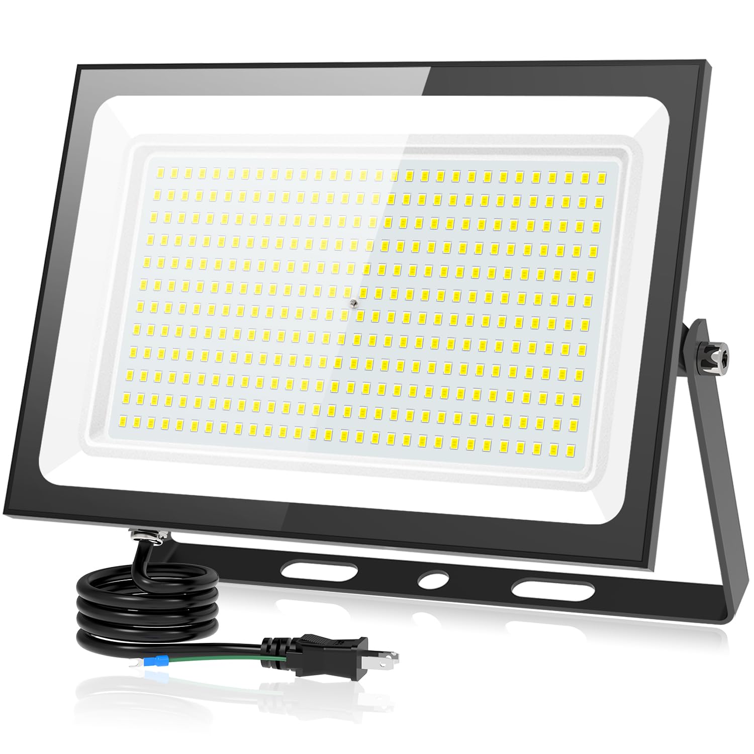 

KIWEN Outdoor Waterproof LED Floodlight, 500W, 55,000LM, 100V, Daylight Color, Work Light, Sign Light, IP66, Heavy Rainproof, Outdoor Light, LED