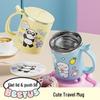 Beerus Cartoon Double-Layer Insulated Mug with Lid - Leak & Dust Proof for Office