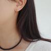 [Modernlike] Silver 925 Onyx Black Necklace 5mm
