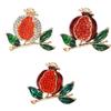 Fashionable Alloy Badge Collar Pin Elegant Pomegranate Lapel Pin Accessory Unique Brooch Jewelry Charm Ornament