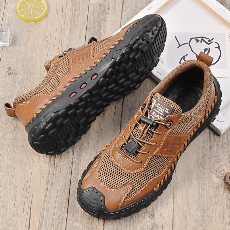 Fashion Breathable Mesh Men Casual Shoes Summer Outdoor Sneakers Man Trainers Non-slip Climbing Hiking Shoes Breathable Treking Footwear