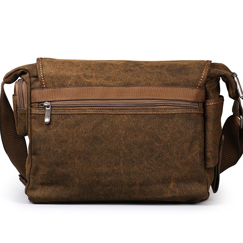 Ruil Men Canvas Multifunction Crossbody Bag Retro Handbags Travel Wear Resistance Shoulder Messenger Bags Leisure Package Bolsa