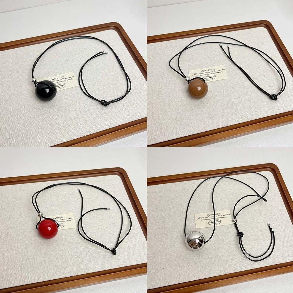 Silverfärgad Tröjkedja Halsband Svartfärgade Långa Kedjor Halsband Smycken Tillbehör