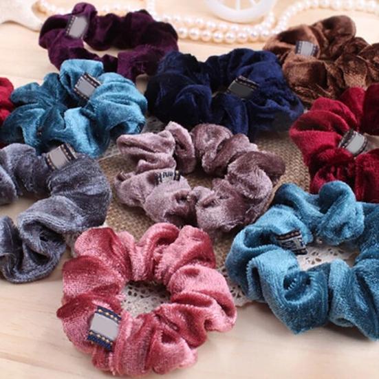 Velvet Cloth Elastic Hair Scrunchie Band Prsten Ženy Dívčí Copy Držák