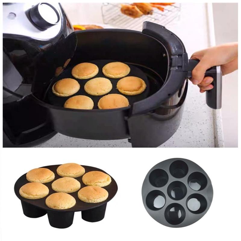6pcs/set Practical Cookware Set Round Cake Pans & Baking Tray for Home Kitchen