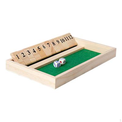 Shut the Box Board Game 2 Player Wooden for Kids and Adults Family Traditional Games Indoor