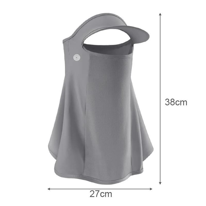 Outdoor Sports Sunscreen Mask Hat Anti-UV Sun Face Cover Sun Cap For Men Women Ice Silk Mask Neck Wrap Cover Breathable Summer Bike Cycling Face Mask