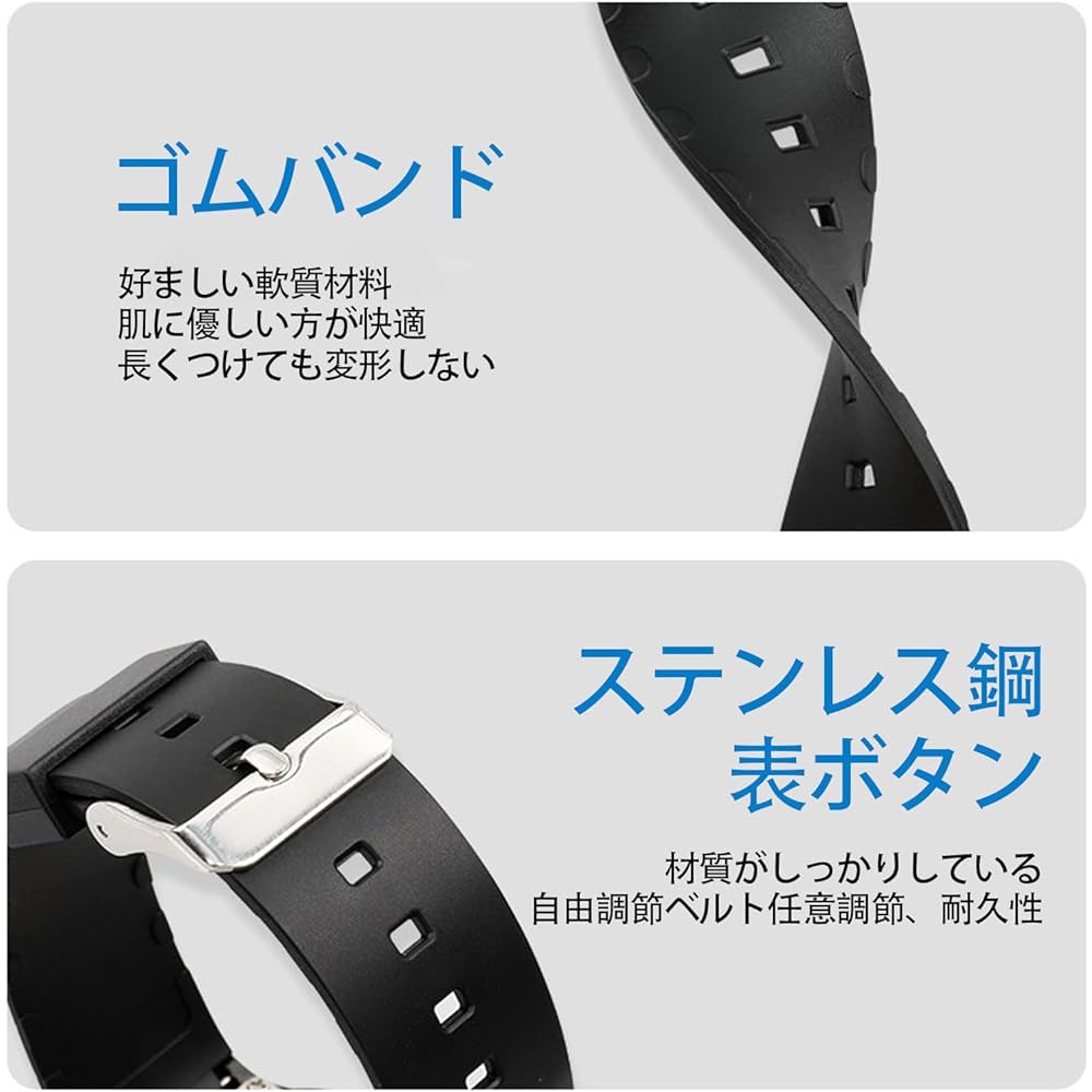 SZSL Casual Fashion Quartz Watch Waterproof Lightweight Soft Band Clear Markings Unisex Black