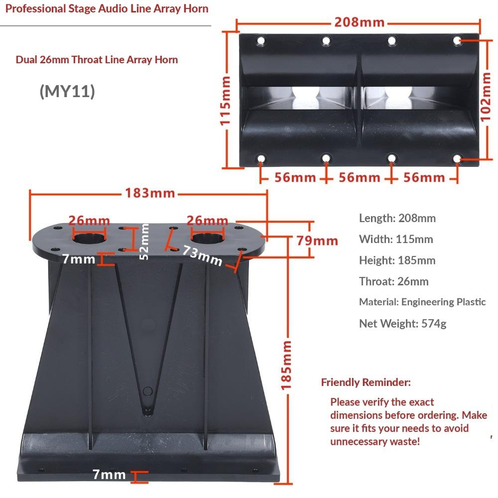 1Pcs Wide Coverage Angle Tweeter Horn Wave Guide  for Public Address System and Car Audio