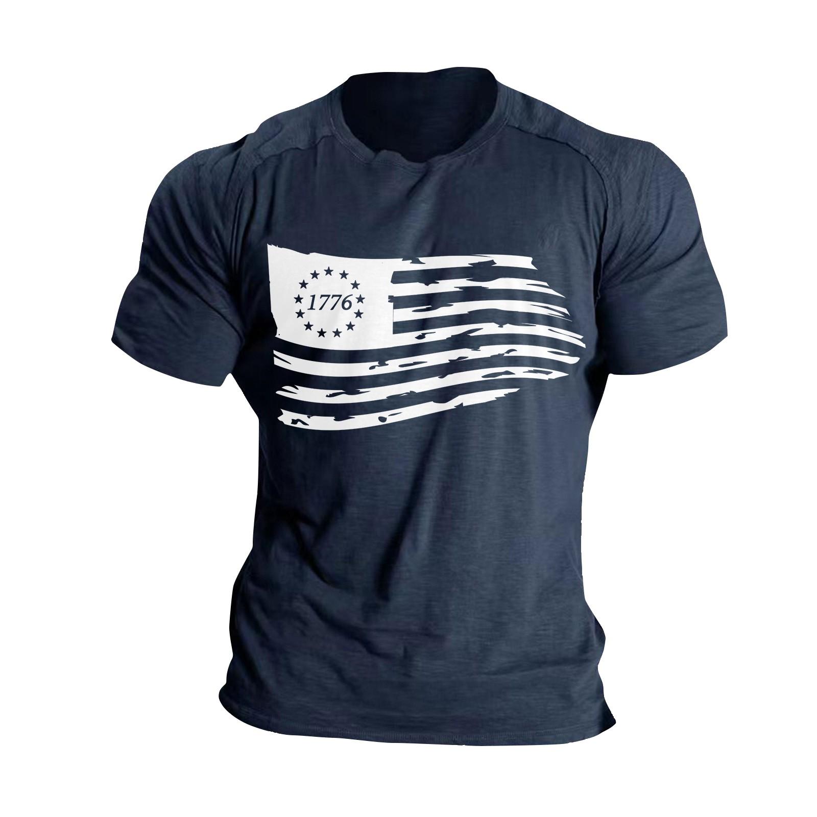 

Мужские летние футболки с короткими рукавами и принтом. Мужские летние повседневные модные дышащие футболки с короткими рукавами. L синий