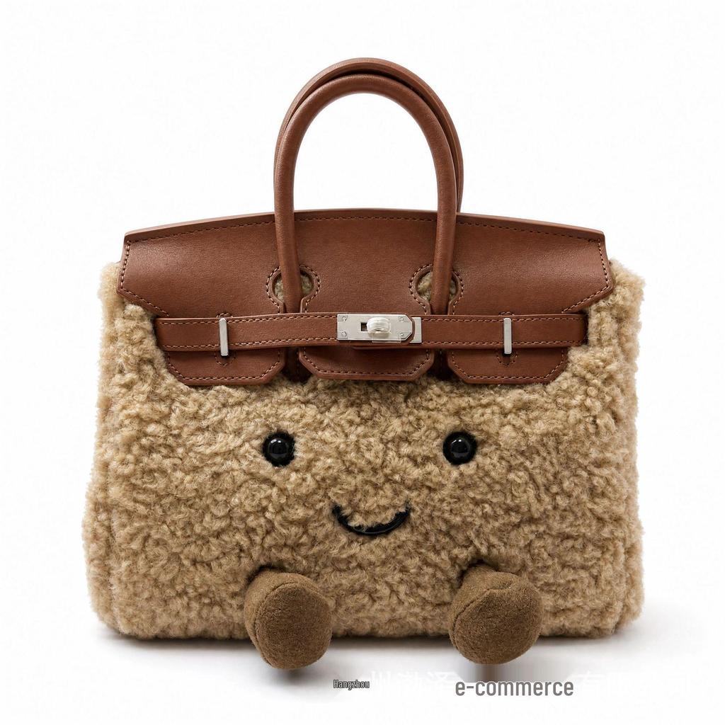 Jllycat Cute Fluffy Platinum Doll Crossbody Elf Handbag