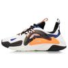 Li Ning Spark Fabric Lightweight Anti Slip Low Top Sports Casual Shoes Men's White Orange AGLQ057-6