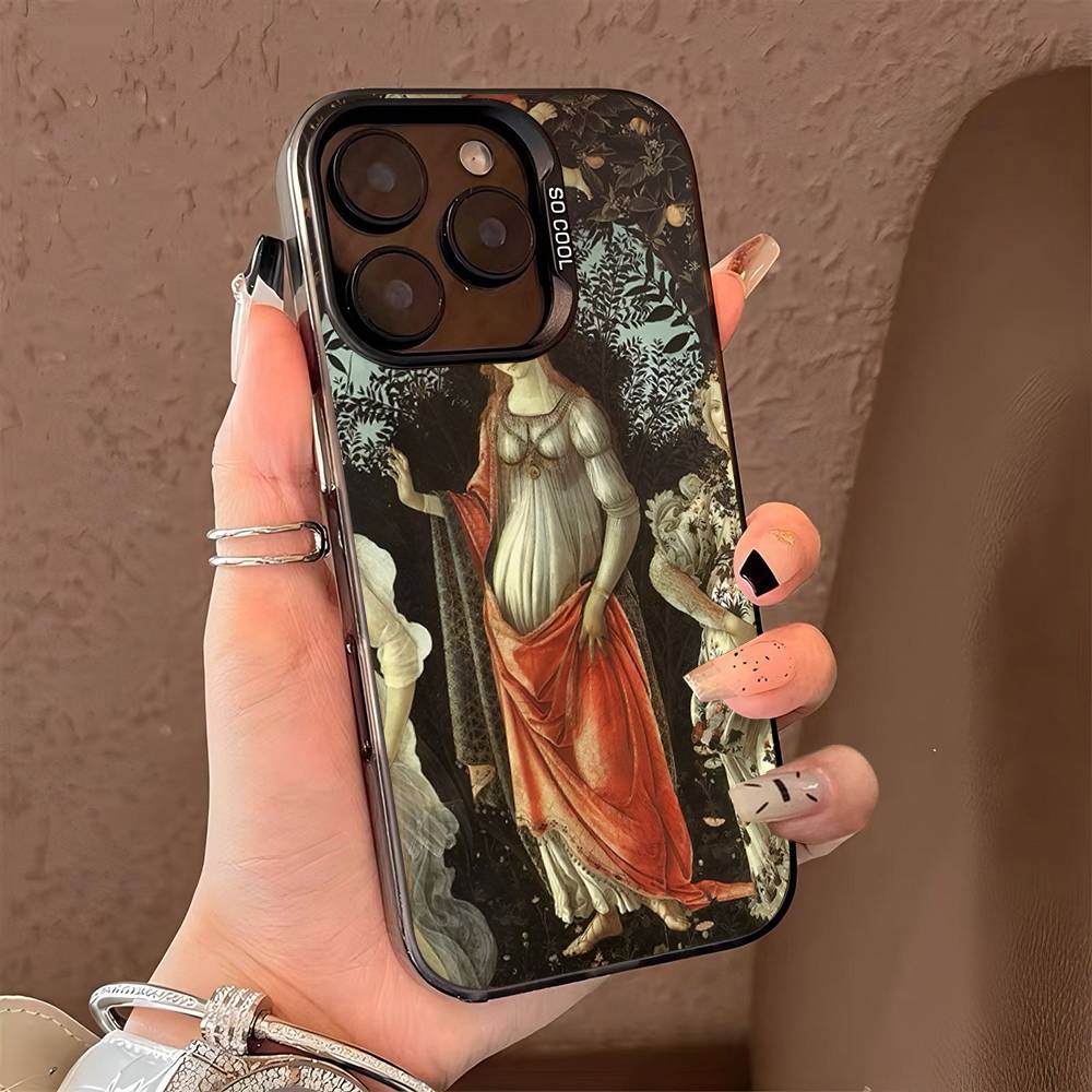 Sandro Botticelli Art Phone Case For iPhone 16 15 14 13 12 11 Pro Max Matte Shockproof Back Anti Fall Matte Cover