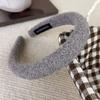 Vinter Retro Ensfarvet Plys Pannebånd Svamp Bredt Hårbånd For Kvinner Jente Enkelt Elegant Hårbøyle Mote Hårtilbehør