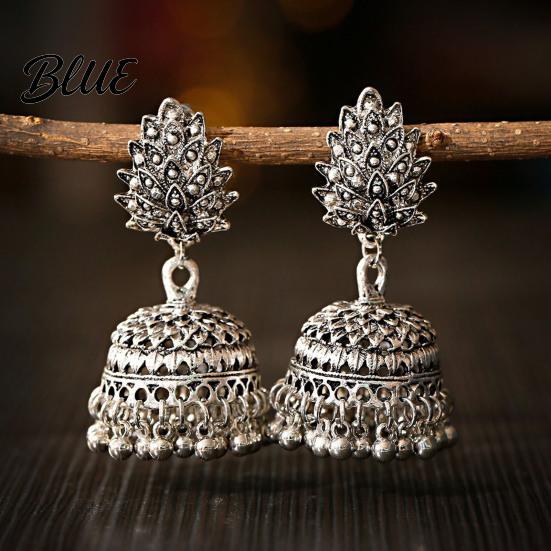 Affordable Alloy Earrings Indian Bohemian Tassel Drop for Women Ethnic