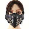 Adjustable Gothic Pointed Face Mask Breathable PU Fabric Metal Frame Perfect For Halloween Festivities Cosplay