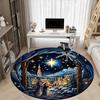 1pc Christmas Scene Chair Carpet for Office, Soft Comfortable Mat For Office, Living Room, Bedroom, Machine Washable Carpet Yy251112035