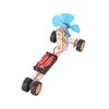Wooden Wind Power Car Diy Electronic  Kit Science Experiment Creative Assemble Model Teaching Aids