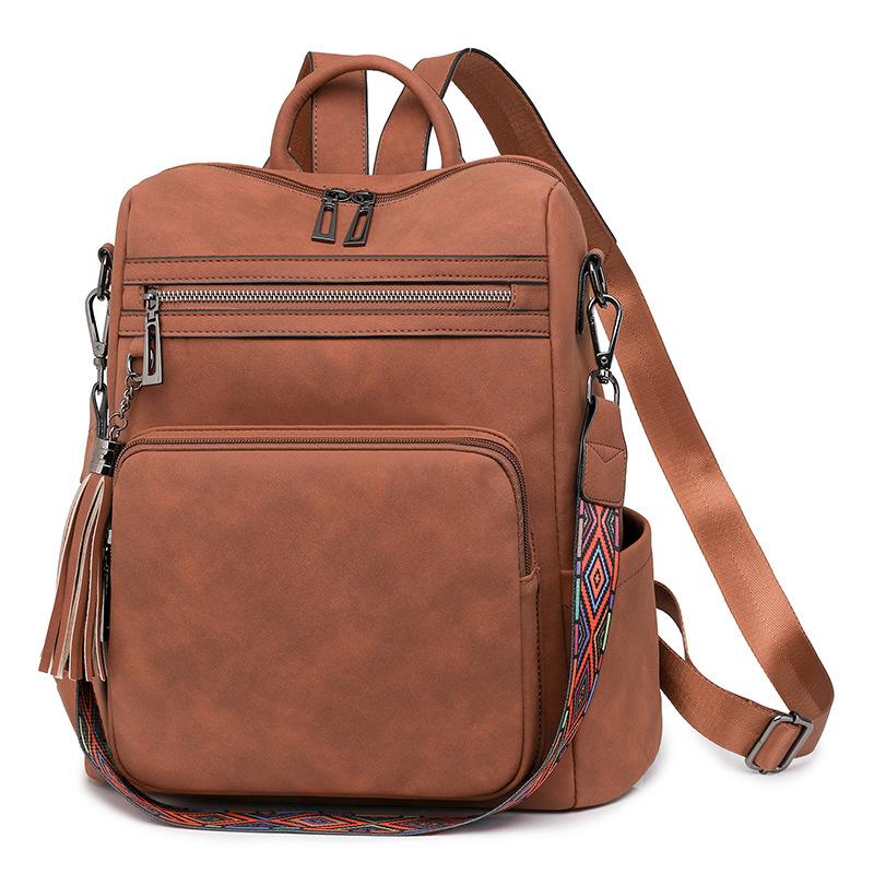 Winter new retro fashion women's backpack large capacity backpack women's backpack