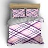 Purple and pink plaid. Bedding sets Duvet cover sets Duvet covers Pillowcases(1 * Duvet Cover 2 * Pillowcases, without duvet insert)