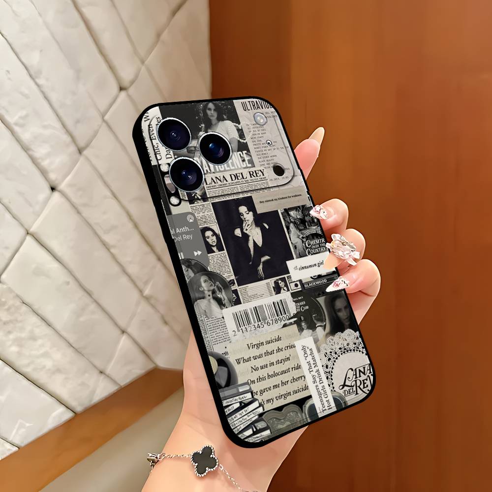 L-Lana Del Rey Singer Phone Case Black That Fits For IPhone 17,16,15,11,13,14 Pro Max,Plus,X,Xr,Xs Max,13Mini