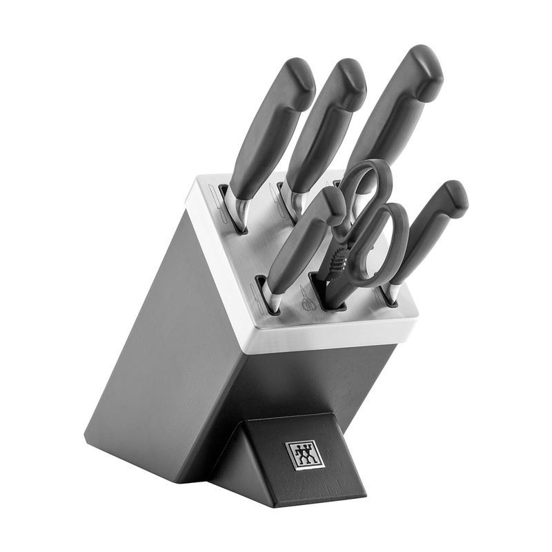 Henkel Zwilling 4-Star Self-Sharpening Knife Block Black 7P (Tax Included)