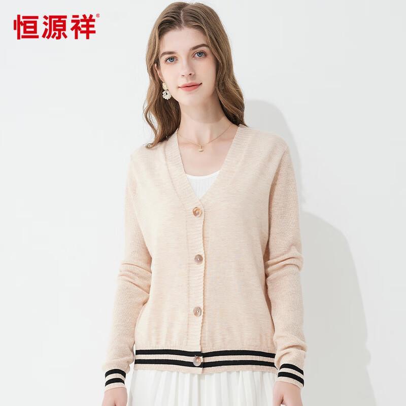 HangYuanXiang Women s Wool Blend V-Neck Cardigan L