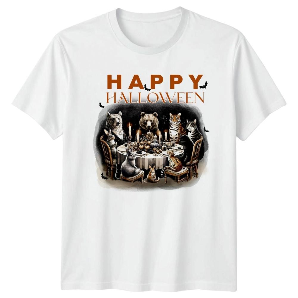 Happy Halloween TShirt Spooky Animal Feast Halloween Gift For Him And Her S