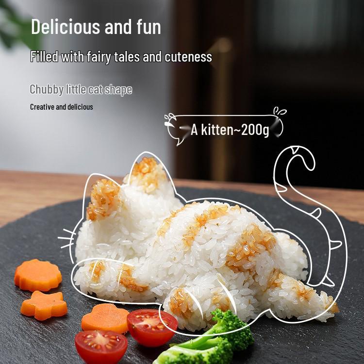 Cute Kitty Onigiri Rice Mold for Kids - Japanese Style Sushi Tool