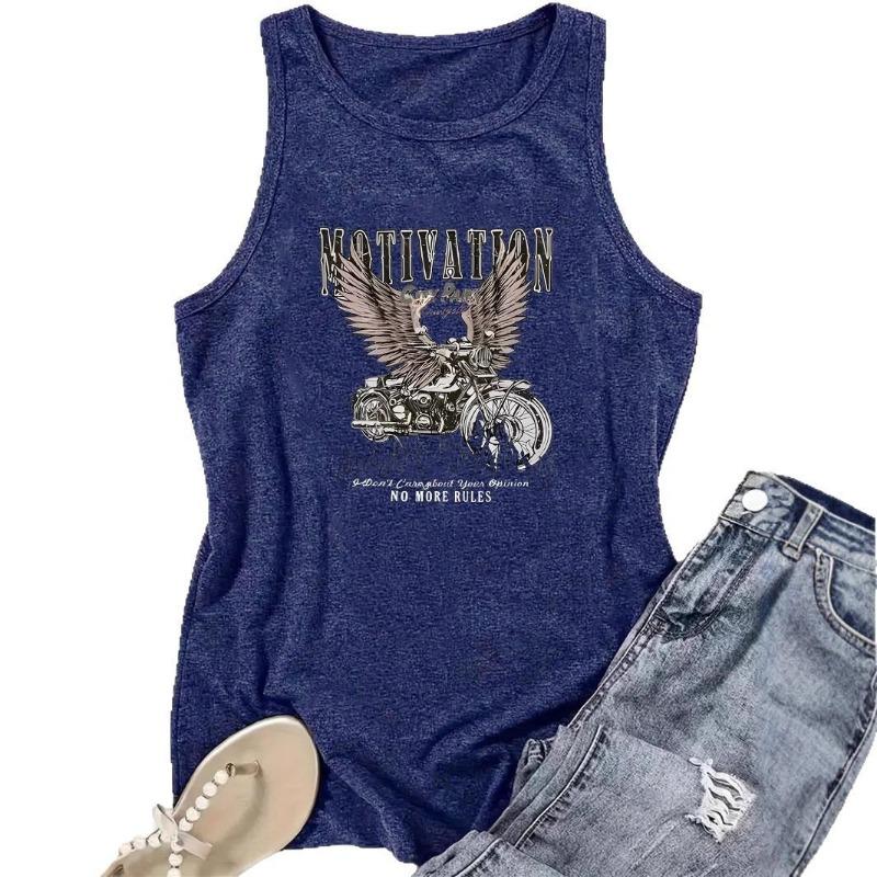 Women's Printed Sleeveless Halter Top Backless Sexy Loose Base Layer Vest