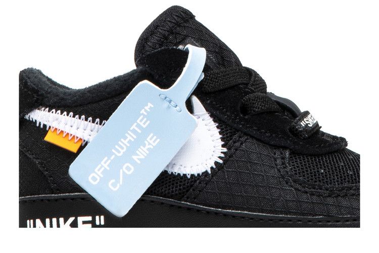Kids' Sneakers Nike Air Force 1 Low Off-White Black White (I) Black/White-Cone-Black