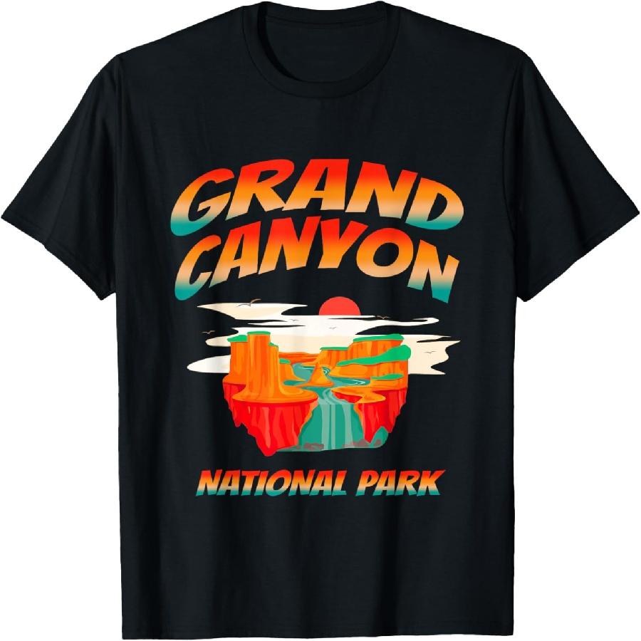 Retro Grand Canyon National Park Shirt Arizona US T-Shirt XXXXXL чёрный