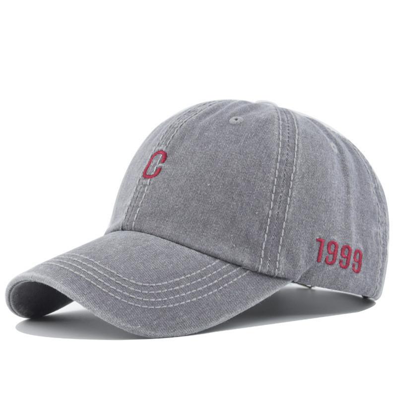 Cap Unisex Baseball Vintage Style Cotton With Embroidered Letter C Logo Hat Sun