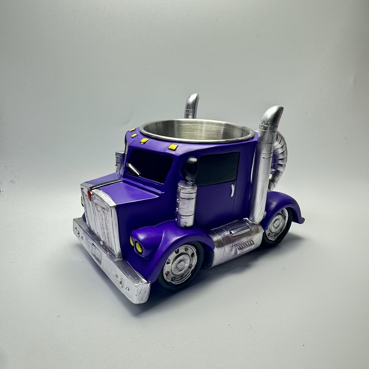 

Европейская ручная работа Кружка для кофе в виде грузовика Полимерная смола Ручная работа Настольное украшение для автомобиля Новое поступление из-за границы 401-500ml фиолетовый