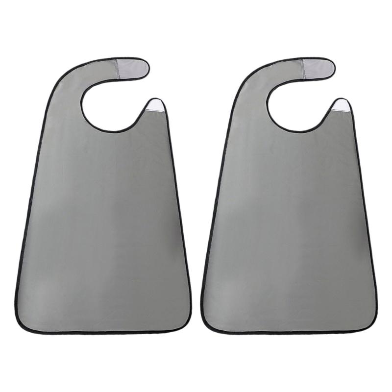 

Waterproofing Adult Dining Bib Scarf for Elderly Comfortable Reusable Clothing Protector Fashionable чорний