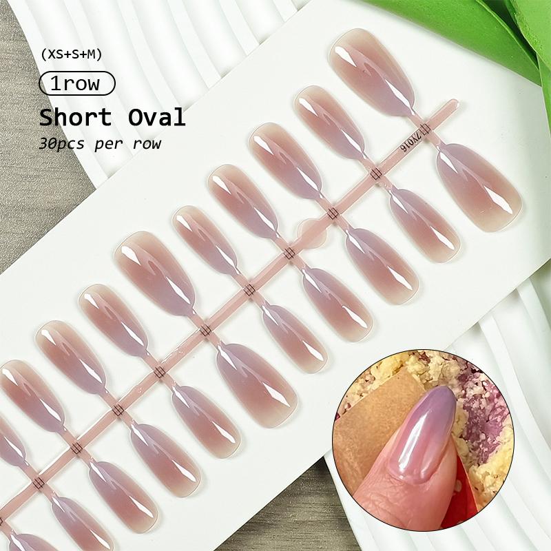 30Pcs Minimalist French Nail Tip Fake Nail Fashion Wearable False Nails Simple Full Cover Press on Nails DIY Wear Nail Tool
