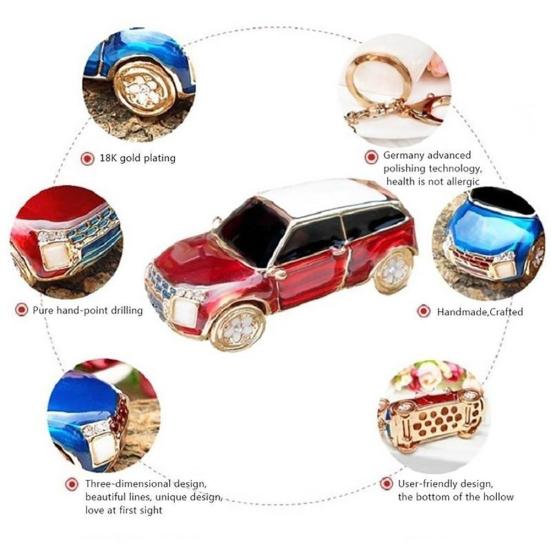 Fashion Mini Car Keychain Key Ring Holder Charm Women Handbag Pendant Decor