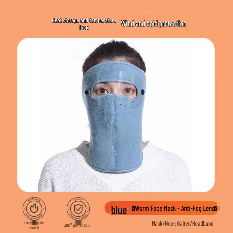 Winter Cycling Face Mask with Detachable Anti-Fog Goggles